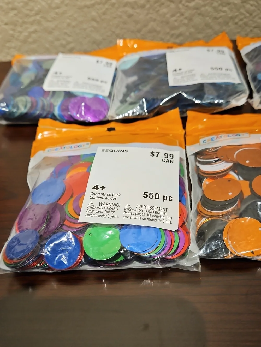 Sequins - 5 Packs of 550 Pieces